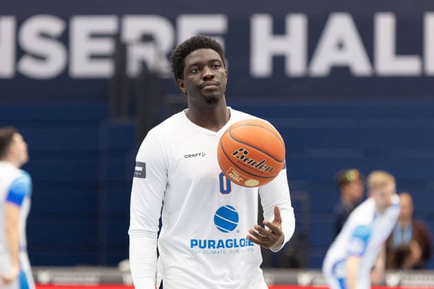 Khyri Thomas MBC, 0 Warm-up for the match Syntainics MBC vs Skyliners Frankfurt, Basketball, 1 Bundesliga, Men, 22 Matchday, Main Round, Season 2025 26, 06 03 2026 Weißenfels Stadthalle Sachsen Anhalt Germany