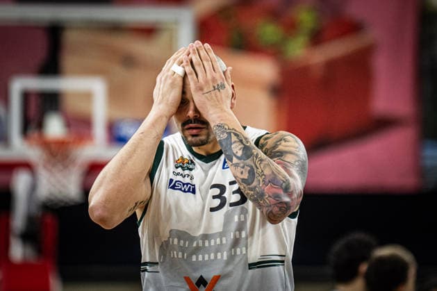 Rostock, Germany 06 March 2026 1 BBL 2025 2026 Rostock Seawolves vs VET CONCEPT Gladiators Trier In the picture Maik Zirbes VET CONCEPT Gladiators Trier unhappy on the pitch Copyright: xFotostandx xVoelkerx