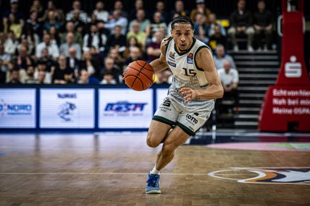 Rostock, Germany 06 March 2026 1 BBL 2025 2026 Rostock Seawolves vs VET CONCEPT Gladiators Trier In the picture Jordan Roland VET CONCEPT Gladiators Trier Copyright: xFotostandx xVoelkerx