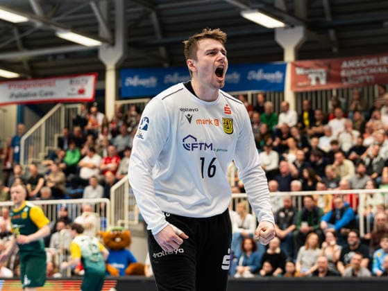 Pascal Bochmann VfL Eintracht Hagen, 16 cheers TuSEM Essen vs VfL Eintracht Hagen, Handball, 2 Bundesliga, Matchday 23, Season 2025 2026, 06 03 2026 TuSEM Essen vs VfL Eintracht Hagen, Handball, 2 Bundesliga, Matchday 23, Season 2025 2026, 06 03 2026 Essen Copyright: xEibner-Pressefoto DamianxKruczynx EP_DKI