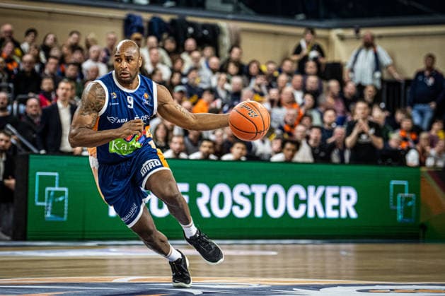 Rostock, Germany 06 March 2026 1 BBL 2025 2026 Rostock Seawolves vs VET CONCEPT Gladiators Trier In the picture DeAndre Lansdowne Rostock Seawolves Copyright: xFotostandx xVoelkerx