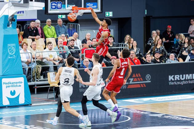 Ibi Watson BMA365 Bamberg Baskets, 02 , Joshua Obiesie Basketball Loewen Braunschweig, 08 , Luka Scuka Basketball Loewen Braunschweig, 05 , Demarcus Demonia BMA365 Bamberg Baskets, 08 , BMA365 Bamberg Baskets vs Basketball Loewen Braunschweig, Basketball, easyCredit BBL, 22 Matchday, 06 03 2026 BMA365 Bamberg Baskets vs Basketball Loewen Braunschweig, Basketball, easyCredit BBL, 22 Matchday, 06 03 2026 Bamberg Copyright: xEibner-Pressefoto G.xSantemizx EP_EER