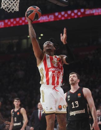 CRVENA ZVEZDA vs BAYERN CHIMA MONEKE, basketball player of Crvena zvezda, during Euroleague match against Bayern Munchen, at Belgrade Arena. Belgrade, 06.03.2026. photo: MN Press photo BASKETBALL, EUROLEAGUE, CRVENA ZVEZDA, BAYERN Belgrade Belgrade Arena Serbia Copyright: xMNxPressx