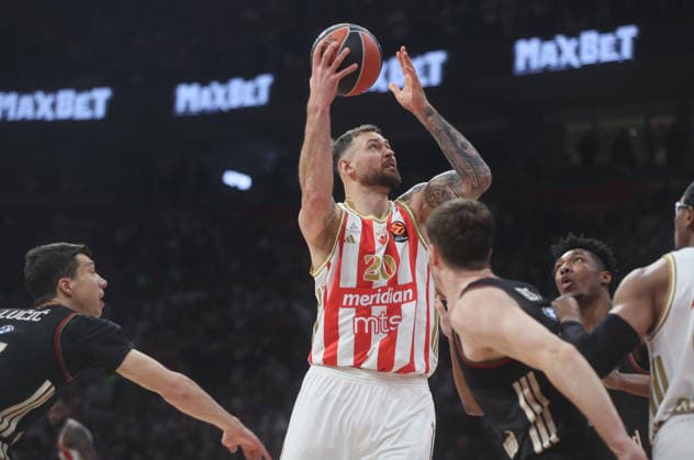 CRVENA ZVEZDA vs BAYERN DONATAS MONTIEJUNAS, basketball player of Crvena zvezda, during Euroleague match against Bayern Munchen, at Belgrade Arena. Belgrade, 06.03.2026. photo: MN Press photo BASKETBALL, EUROLEAGUE, CRVENA ZVEZDA, BAYERN Belgrade Belgrade Arena Serbia Copyright: xMNxPressx