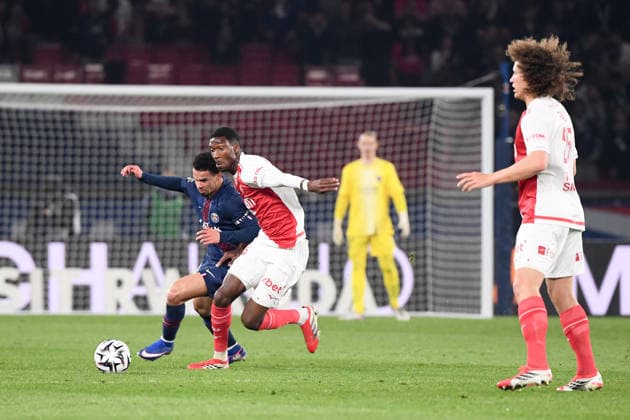 Paris Saint-Germain FC v AS Monaco FC - Ligue 1 McDonald s 2025 2026 33 Warren ZAIRE EMERY (psg) - 23 Aladji BAMBA (asm) during the Ligue 1 McDonald s match between Paris and Monaco FC at Parc des Princes on March 6, 2026 in Paris, France. Paris France  Copyright: xFEPx 776348316