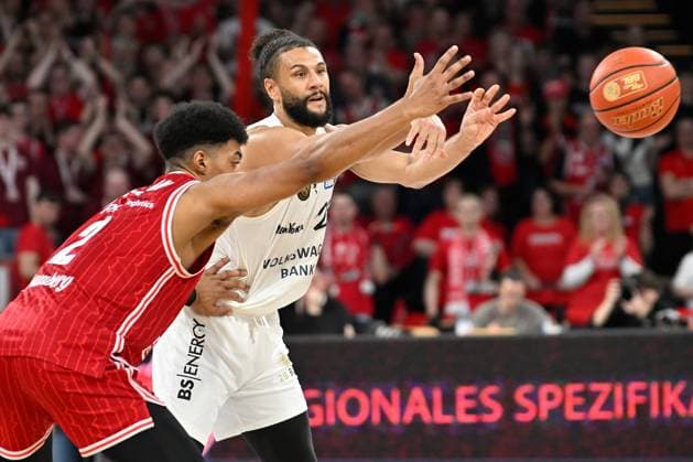 BAMBERG 06 03 2026 Basketball easycredit 1 Basketball Bundesliga 22 Matchday Bamberg Baskets vs Basketball Lions Braunschweig Kaza Kajami Keane 24, Basketball Lions Braunschweig vs Ibrahim Watson Boye 2, Bamberg Baskets Bamberg Baskets vs Basketball Lions Braunschweig