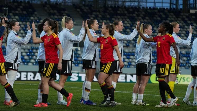 Womens soccer in Essen FOR EDITORIAL PURPOSES ONLY EDITORIAL USE ONLY p The international match of the womens U23 against Belgium, ended on 06 03 2026 in the Lohrheidestadion, Bochum Wattenscheid ended with 4 2 Michael Gohl FUNKE Foto Services p Sport Deutschland Nordrhein Westfalen Bochum Copyright MichaelxGohl Copyright: MichaelxGohl doc84v1hx0c1v810b159an6 ,EDITORIAL USE ONLY Copyright: MichaelxGohl