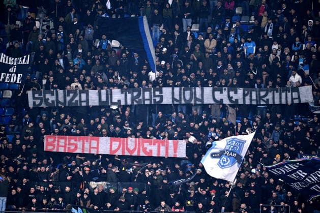Dc Napoli 06 03 2026 - campionato di calcio serie A Napoli-Torino foto Domenico Cippitelli Image nella foto: striscione tifosi Napoli 
