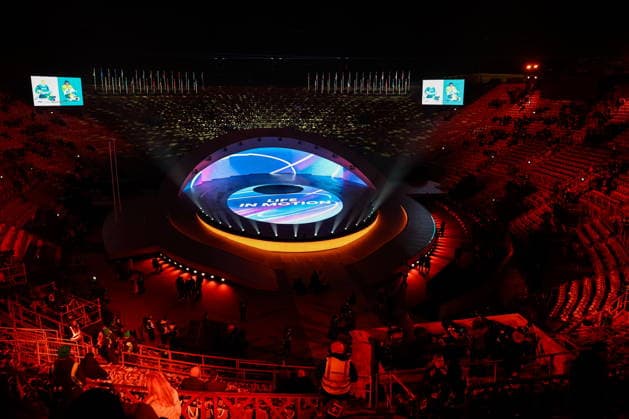 ITALY, VERONA - MARCH 6, 2026: Before the opening ceremony of 2026 Paralympic Winter games, Winterspiele,Spiele, Summer games at the Verona Arena 2026 Paralympic Winter Games: Opening Ceremony  - ZUMAt113 20260306_zaa_t113_434 Copyright: xMikhailxTereshchenkox