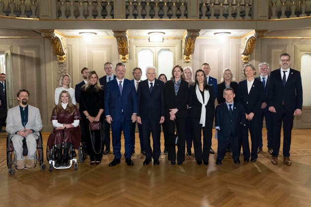 March 6, 2026, Verona: Il Presidente della Repubblica Sergio Mattarella alla cerimonia di apertura dei Giochi Paralimpici Invernali Milano Cortina 2026, Verona, 6 marzo 2026.ANSA Francesco Ammendola - Ufficio per la Stampa e la Comunicazione della Presidenza della Repubblica +++ UFFICIO STAMPA +++ FOTO NON IN VENDITA - DA USARE SOLO PER FINI GIORNALISTICI +++ NPK +++ .--- An handout picture provided by Quirinale press office shows the italian President of the Republic Sergio Mattarella at the opening ceremony of the Milan-Cortina 2026 Paralympic Winter games, Winterspiele,Spiele, Summer games Verona, 6 March 2026 ANSA Francesco Ammendola - Office for Press and Communications of the Presidency of the Republic ANSA Quirinale press office handout +++ ANSA PROVIDES ACCESS TO THIS HANDOUT PHOTO TO BE USED SOLELY TO ILLUSTRATE NEWS REPORTING OR COMMENTARY ON THE FACTS OR EVENTS DEPICTED IN THIS IMAGE - NO ARCHIVING - NO LICENSING - NPK Al Via La Cerimonia Delle Paralimpiadi, Applausi Per Mattarella  - ZUMAa110 20260306_zaf_a110_019 Copyright: xUfficioxStampaxQuirinalex
