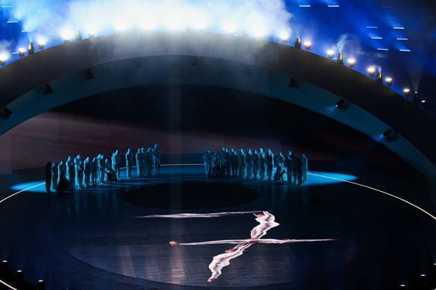 ITALY, VERONA - MARCH 6, 2026: The opening ceremony of 2026 Paralympic Winter games, Winterspiele,Spiele, Summer games at the Verona Arena 2026 Paralympic Winter Games: Opening Ceremony  - ZUMAt113 20260306_zaa_t113_439 Copyright: xMikhailxTereshchenkox