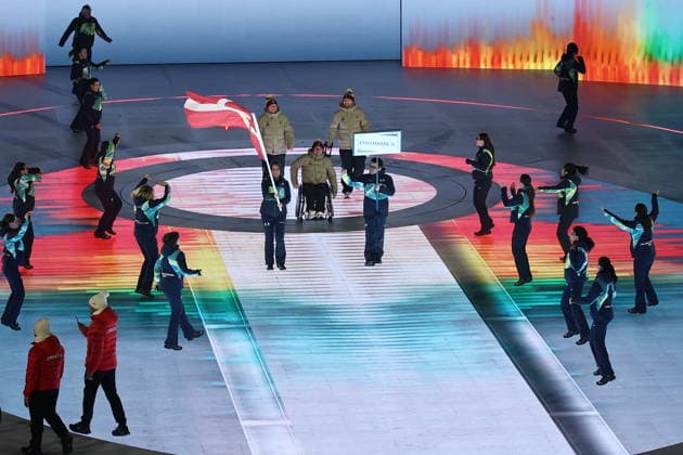 ITALY, VERONA - MARCH 6, 2026: Denmark s national team, Nationalteam during the opening ceremony of 2026 Paralympic Winter games, Winterspiele,Spiele, Summer games at the Verona Arena. Mikhail Tereshchenko TASS  89667077