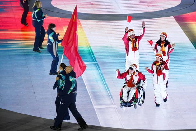 ITALY, VERONA - MARCH 6, 2026: China s national team, Nationalteam during the opening ceremony of 2026 Paralympic Winter games, Winterspiele,Spiele, Summer games at the Verona Arena. Mikhail Tereshchenko TASS  89667368