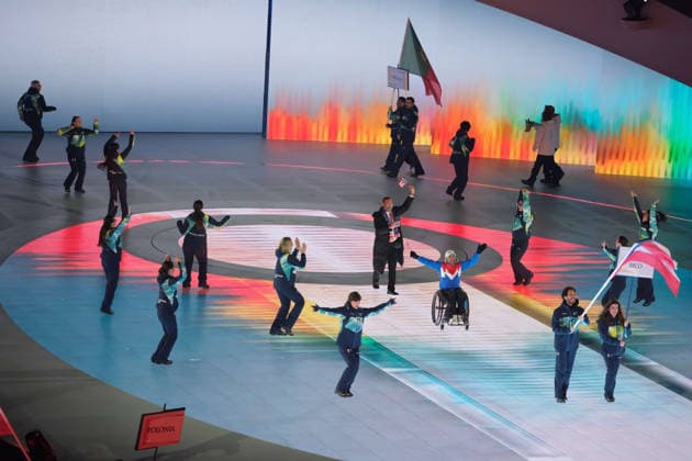 Opening Ceremony - Milano Cortina 2026 Winter Paralympic Games: Day 0 The XIV Edition of the Paralympic Winter games, Winterspiele,Spiele, Summer games the Opening Ceremony of the Milano Cortina 2026 Paralympic Winter Games, takes place at Verona Olympic Arena in Verona, Italy, on March 6, 2026. Verona Italy  Copyright: xRobertoxTommasinix originalFilename:tommasini-milanoco260306_npoi7.jpg