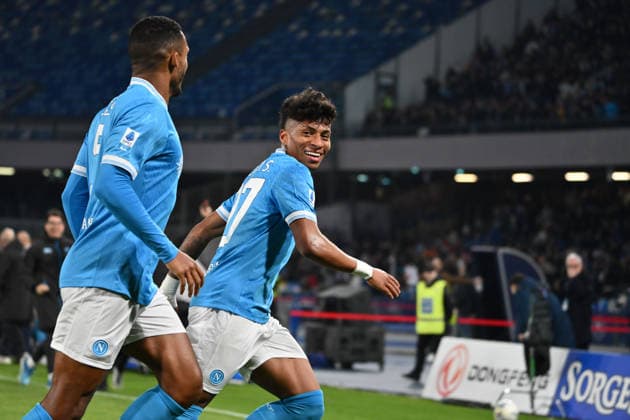 March 6, 2026, Napoli, Campania, ITALIA: Goal the Alisson Santos of SSC Napoli During the 2025 26 Italian Serie A football match between SSC Napoli and FC Torino on March 6, 2026, at the Diego Armando Maradona Stadium in Naples...Pictured: Serie A Football Match - 2025 26 Napoli Vs Torino  - ZUMAs236 20260306_aap_s236_010 Copyright: xFabioxSassox
