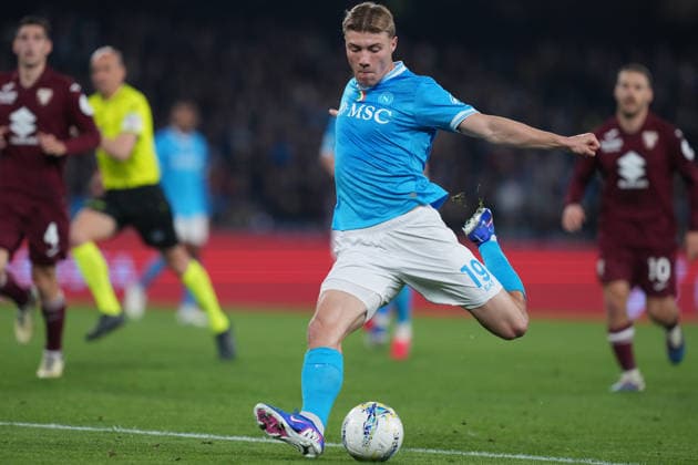 Napoli™s Rasmus Hojlund during the Serie A EniLive soccer match between Napoli and Torino at the Diego Armando Maradona stadium, Italy - Naples Friday March 06, 2026 - Soccer ( Photo by Alfredo Falcone LaPresse )  Copyright: xAlfredoxFalcone LaPressex