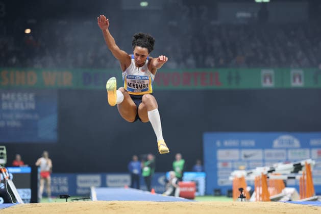 Sport Bilder des Tages BERLIN, GERMANY - MARCH 6: Malaika MIHAMBO (GER), Long Jump Women, during the ISTAF Indoor Berlin at Uber Arena Berlin, March 6, 2026 in Berlin, Germany. Berlin Germany Copyright: xO.Frankex