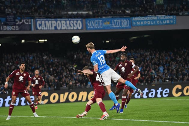 Serie A football match - 2025 26 Napoli vs Torino Rasmus Hojlund of SSC Napoli During the 2025 26 Italian Serie A football match between SSC Napoli and FC Torino on March 6, 2026, at the Diego Armando Maradona Stadium in Naples. Pictured: NAPOLI stadio Diego Armando Maradona CAMPANIA ITALIA Copyright: xFABIOxSASSOxFabioxSassox DSC_5977