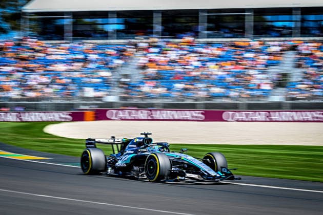 Formula One GP Melbourne Australia Friday, March 06, 2026 George Russell 63, Mercedes AMG Petronas F1 Team Formula One GP Melbourne Australia Friday, March 06, 2026 Copyright: xBEAUTIFULxSPORTS Erlhofx