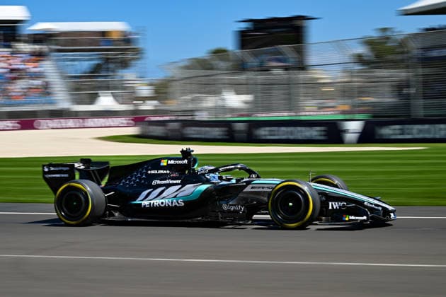 Formula One GP Melbourne Australia Friday, March 06, 2026 George Russell 63, Mercedes AMG Petronas F1 Team Formula One GP Melbourne Australia Friday, March 06, 2026 Copyright: xBEAUTIFULxSPORTS Erlhofx
