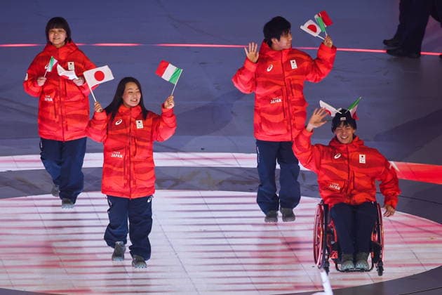 ITALY, VERONA - MARCH 6, 2026: Japan s national team, Nationalteam during the opening ceremony of 2026 Paralympic Winter games, Winterspiele,Spiele, Summer games at the Verona Arena 2026 Paralympic Winter Games: Opening Ceremony  - ZUMAt113 20260306_zaa_t113_470 Copyright: xMikhailxTereshchenkox