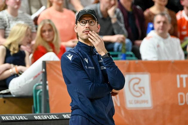 Bjoern Harmsen Science City Jena, Coach pensive RASTA Vechta vs Science City Jena, easyCredit Basketball Bundesliga, 22 Matchday, Season 2025 2026, 06 03 2026, RASTA Vechta vs Science City Jena, easyCredit Basketball Bundesliga, 22 Matchday, Season 2025 2026, 06 03 2026 Vechta Copyright: xEibner-Pressefoto RobertxGertzenx EP_RGN