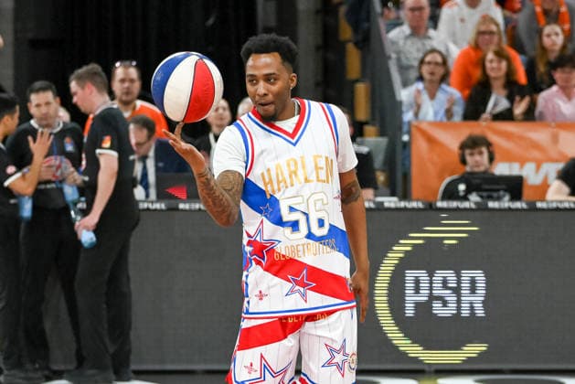 Show performance Harlem Globetrotters RASTA Vechta vs Science City Jena, easyCredit Basketball Bundesliga, 22 Matchday, Season 2025 2026, 06 03 2026, RASTA Vechta vs Science City Jena, easyCredit Basketball Bundesliga, 22 Matchday, Season 2025 2026, 06 03 2026 Vechta Copyright: xEibner-Pressefoto RobertxGertzenx EP_RGN
