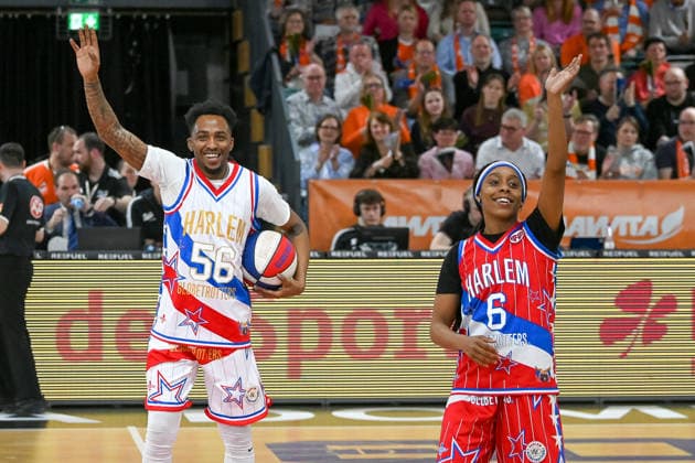 Show performance Harlem Globetrotters RASTA Vechta vs Science City Jena, easyCredit Basketball Bundesliga, 22 Matchday, Season 2025 2026, 06 03 2026, RASTA Vechta vs Science City Jena, easyCredit Basketball Bundesliga, 22 Matchday, Season 2025 2026, 06 03 2026 Vechta Copyright: xEibner-Pressefoto RobertxGertzenx EP_RGN