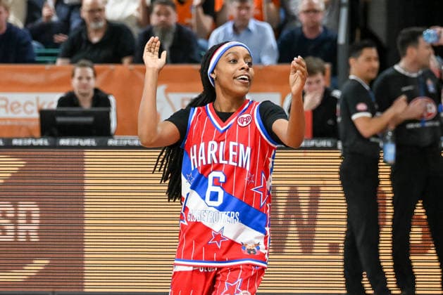 Show performance Harlem Globetrotters RASTA Vechta vs Science City Jena, easyCredit Basketball Bundesliga, 22 Matchday, Season 2025 2026, 06 03 2026, RASTA Vechta vs Science City Jena, easyCredit Basketball Bundesliga, 22 Matchday, Season 2025 2026, 06 03 2026 Vechta Copyright: xEibner-Pressefoto RobertxGertzenx EP_RGN
