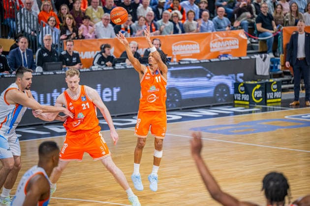 1 Basketball Bundesliga, easyCredit BBL, Season 2025 2026, Men, Main Round, 22 Matchday, 06 03 2026, RASTA Vechta Science City Jena Alonzo Verge 11 RASTA Vechta at Jumpshot Vechta RASTA Dome Lower Saxony Germany