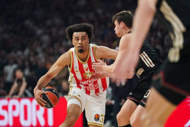 March 6, 2026, Belgrade, Vojvodina province, Serbia: 202636, Belgrade, Serbia - JORDAN NWORA in action during the Turkish Airlines EuroLeague Regular Season basketball match between Crvena Zvezda Meridianbet and FC Bayern Munich at the Belgrade arena. Basketball 2026: EuroLeague: Crvena Zvezda Meridianbet 80:85 FC Bayern Munich  - ZUMAd223 20260306_zip_d223_006 Copyright: xMarkoxDimicx