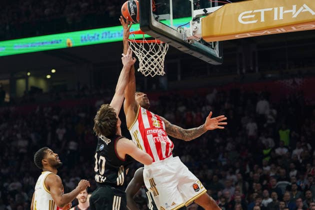 March 6, 2026, Belgrade, Vojvodina province, Serbia: 202636, Belgrade, Serbia - BOLOMBOY JOEL in action during the Turkish Airlines EuroLeague Regular Season basketball match between Crvena Zvezda Meridianbet and FC Bayern Munich at the Belgrade arena. Basketball 2026: EuroLeague: Crvena Zvezda Meridianbet 80:85 FC Bayern Munich  - ZUMAd223 20260306_zip_d223_010 Copyright: xMarkoxDimicx