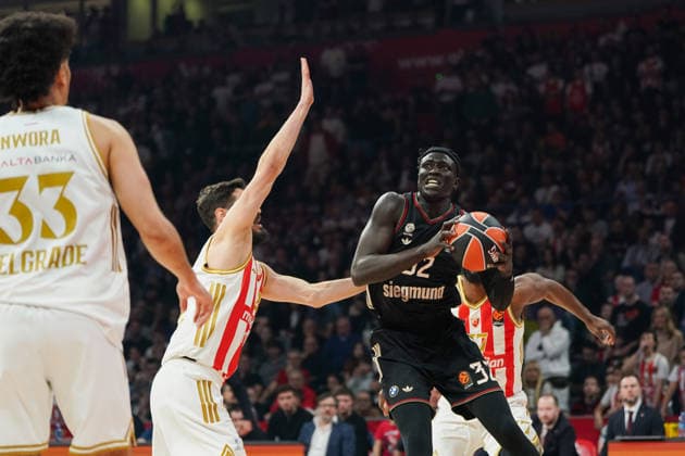March 6, 2026, Belgrade, Vojvodina province, Serbia: 202636, Belgrade, Serbia - GABRIEL WENYEN in action during the Turkish Airlines EuroLeague Regular Season basketball match between Crvena Zvezda Meridianbet and FC Bayern Munich at the Belgrade arena. Belgrade Serbia - ZUMAd223 20260306_zip_d223_030 Copyright: xMarkoxDimicx