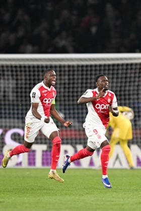 Paris Saint-Germain FC v AS Monaco FC - Ligue 1 McDonald s 2025 2026 06 Denis ZAKARIA (asm) - 09 Folarin BALOGUN (asm) during the Ligue 1 McDonald s match between Paris and Monaco FC at Parc des Princes on March 6, 2026 in Paris, France. Paris France  Copyright: xFEPx 776348316