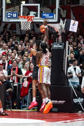 GER, easy Credit Basketball Bundesliga, Fitness First Würzburg Baskets Niners Chemnitz 06 03 2026, tectake ARENA Würzburg, Würzburg, GER, easy Credit Basketball Bundesliga, Fitness First Würzburg Baskets Niners Chemnitz Charles Thompson Fitness First Würzburg Baskets 32 , Kevin Yebo Niners Chemnitz, 0 Photo Alexander Trienitz Würzburg tectake ARENA Würzburg Bayern Germany
