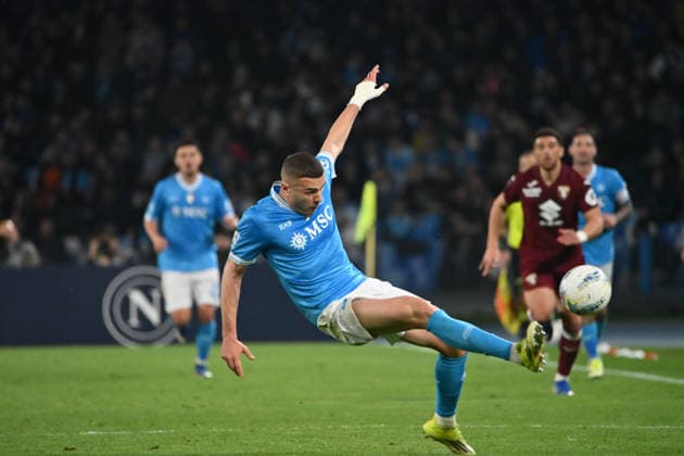 March 6, 2026, Napoli, Campania, ITALIA: Alessandro Buongiorno of SSC Napoli During the 2025 26 Italian Serie A football match between SSC Napoli and FC Torino on March 6, 2026, at the Diego Armando Maradona Stadium in Naples...Pictured: Serie A Football Match - 2025 26 Napoli Vs Torino  - ZUMAs236 20260306_aap_s236_054 Copyright: xFabioxSassox