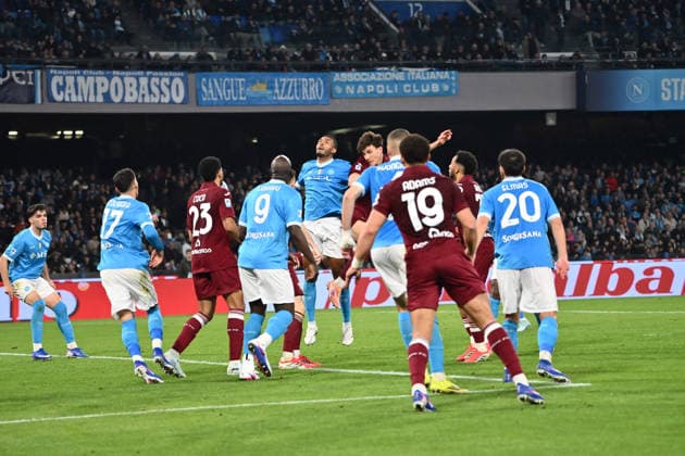 March 6, 2026, Napoli, Campania, ITALIA: Goal Cesare Casadei of Torino FC During the 2025 26 Italian Serie A football match between SSC Napoli and FC Torino on March 6, 2026, at the Diego Armando Maradona Stadium in Naples...Pictured: Napoli ITALIA - ZUMAs236 20260306_aap_s236_049 Copyright: xFabioxSassox