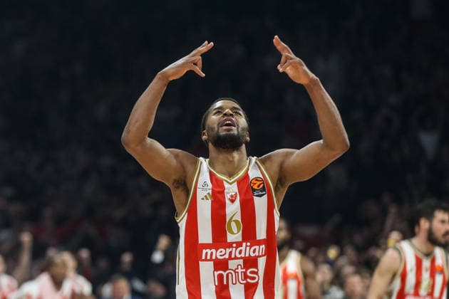Crvena Zvezda Meridianbet v FC Bayern Munich - Euroleague BELGRADE, SERBIA - MARCH 06: Jared Butler (6) of Crvena Zvezda Meridianbet Belgrade in action during the EuroLeague Regular Season Round 30 match between Crvena Zvezda Meridianbet Belgrade and FC Bayern Munich at Belgrade Arena on March 06, 2026 in Belgrade, Serbia. Filip Stevanovic Anadolu Belgrade Serbia. Editorial use only. Please get in touch for any other usage.  Copyright: x2026xAnadoluxFilipxStevanovicx