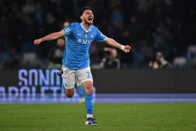 CALCIO - Serie A - SSC Napoli vs Torino FC Eljif Elmas of S.S.C. Napoli celebrates after scoring the goal of 2-0 during the 28th day of the Serie A Championship between S.S.C. Napoli and Torino F.C. at the Diego Armando Maradona Stadium on March 6, 2026 in Naples, Italy. Naples Italy  Copyright: xIPAxSport ABACAx