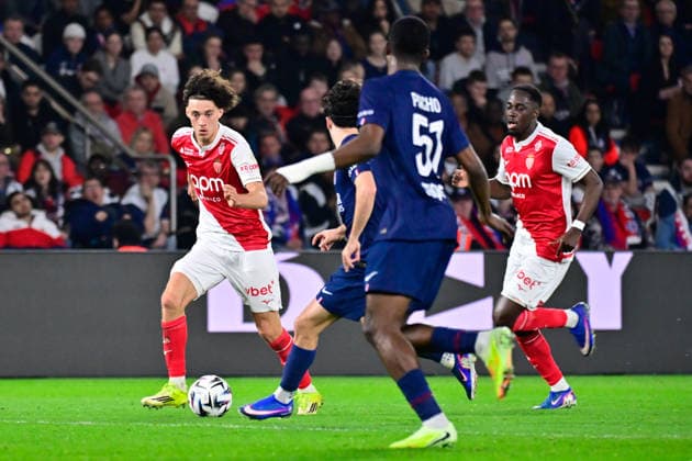 FOOTBALL : PSG vs Monaco - Ligue 1 - 06 03 2026 Maghnes Akliouche of Monaco during the Ligue 1 match between Paris Saint Germain and AS Monaco at Parc des Princes on March 06, 2026 in Paris, France. ( Photo by Federico Pestellini PsnewZ ) - ParisFrance  Copyright: xFedericoxPestelinix