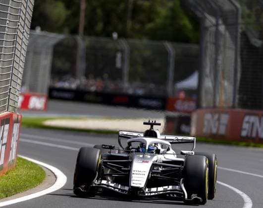 MELBOURNE - Sergio Perez (Cadillac) in action during the third free practice session at the Albert Park Circuit in the lead-up to the Australian Grand Prix. SANDER KONING ANP xVIxANPxSportx xxANPxIVx 552637684 originalFilename: 552637684.jpg