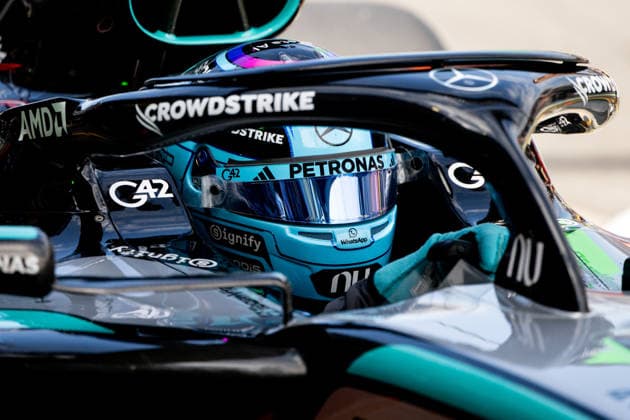 George Russell Mercedes AMG Petronas F1 Team, Great Britain, 63 in the cockpit, AUS, Formula 1 World Championship, Australian Grand Prix, Albert Park Circuit, Melbourne, Qualifying Day, 2026 season, 06 03 2026 AUS, Formula 1 World Championship, Australian Grand Prix, Albert Park Circuit, Melbourne, Qualifying Day, 2026 season, 06 03 2026 Melbourne Copyright: xEibner-Pressefoto Memmlerx EP_MMR
