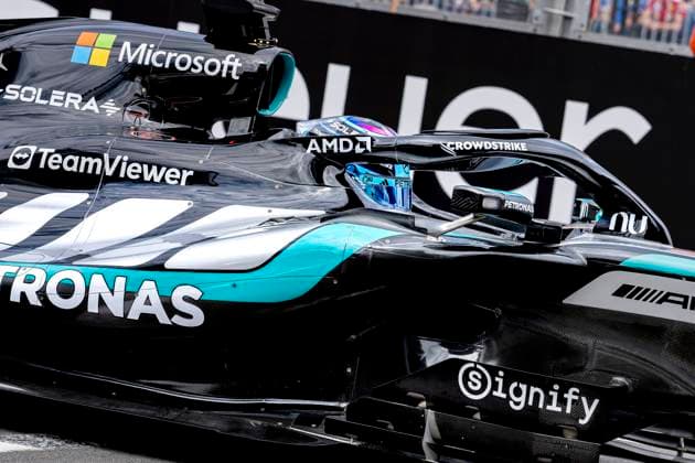 MELBOURNE Formula 1 driver George Russell of Mercedes AMG Petronas Formula One Team during the Formula 1 Melbourne free practice and qualifying session at Albert Park on March 7, 2025 in Melbourne, Australia Photo by DeFodi Images