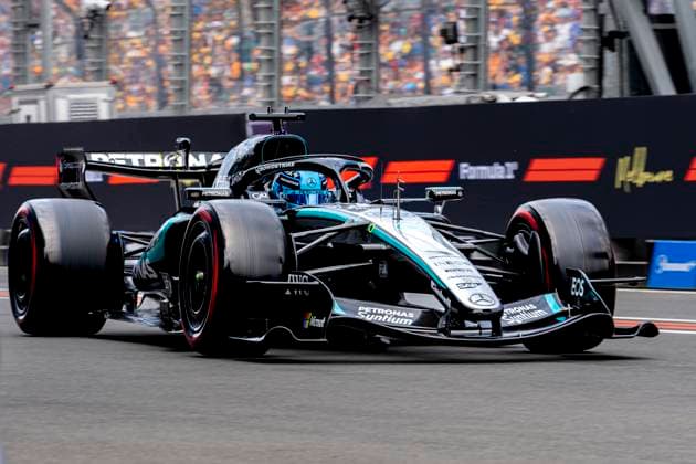 MELBOURNE Formula 1 driver George Russell of Mercedes AMG Petronas Formula One Team during the Formula 1 Melbourne free practice and qualifying session at Albert Park on March 7, 2025 in Melbourne, Australia Photo by DeFodi Images