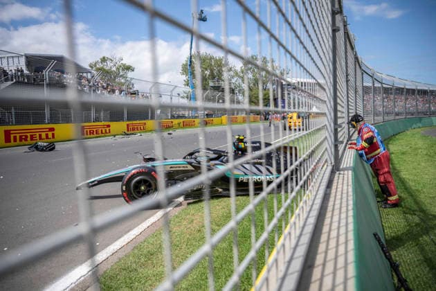 The third practice session Formula One Australian Grand Prix Melbourne EB 12 Kimi Antonelli (Mercedes) crash during the third and last practice session of the Formula One Australian Grand Prix at Albert Park in Melbourne on March 7, 2026.Photo by Eliot Blondet ABACAPRESS.COM Melbourne Australia Australia  Copyright: xBlondetxEliot ABACAx