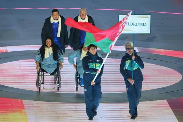 March 6, 2026, Verona, Veneto, Italy: BELARUS s long exile from world sports events ends tonight as the Milano Cortina 2026 Winter Paralympic Games feature athletes of Belarus competing under their national flag for the first time since 2014. Verona Italy - ZUMAc179 20260306_zep_c179_039 Copyright: xMickaelxChavetx Verona Italy - ZUMA0849 20260306_zep_c179_039 Copyright: xIMAGO MickaelxChavetx