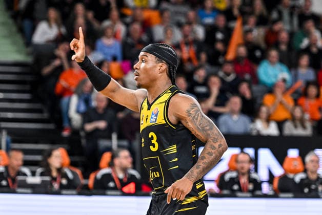GER, BBL, ratiopharm Ulm vs MHP Riesen Ludwigsburg 06 03 2026, ratiopharm arena, Neu Ulm, GER, BBL, ratiopharm Ulm vs MHP Riesen Ludwigsburg, in the picture Stef Smith Ludwigsburg, 3 nordphotoxGmbHx xHafner nph00200