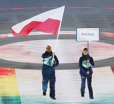 Milan Cortina Paralympics: Opening ceremony The flag of Poland is carried into the Verona Arena, a Roman amphitheater in Verona, Italy, in the parade of athletes during the opening ceremony of the Milan Cortina Paralympics on March 6, 2026. Polish para athletes boycotted the opening ceremony in protest at the attendance of Russian and Belarusian athletes in the parade under their national flags.  A14AA0005355743P