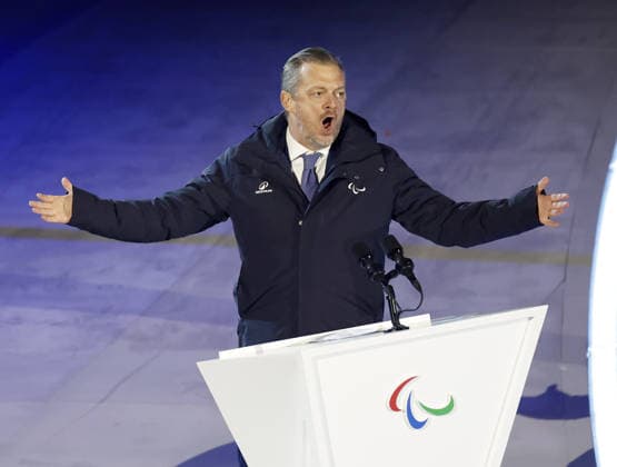 Milan Cortina Paralympics: Opening ceremony International Paralympic Committee President Andrew Parsons addresses the opening ceremony of the Milan Cortina Paralympics at the Verona Arena, a Roman amphitheater in Verona, Italy, on March 6, 2026.  A14AA0005355661P