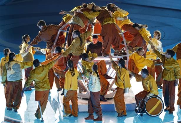 Milan Cortina Paralympics: Opening ceremony Performers take part in the opening ceremony of the Milan Cortina Paralympics at the Verona Arena, a Roman amphitheater in Verona, Italy, on March 6, 2026.  A14AA0005355689P